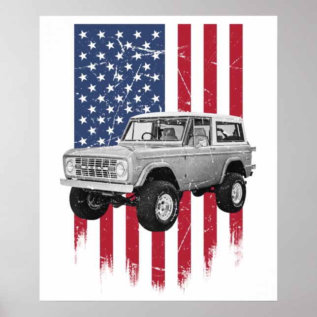 Klassischer Ford Bronco Poster (Vorne)