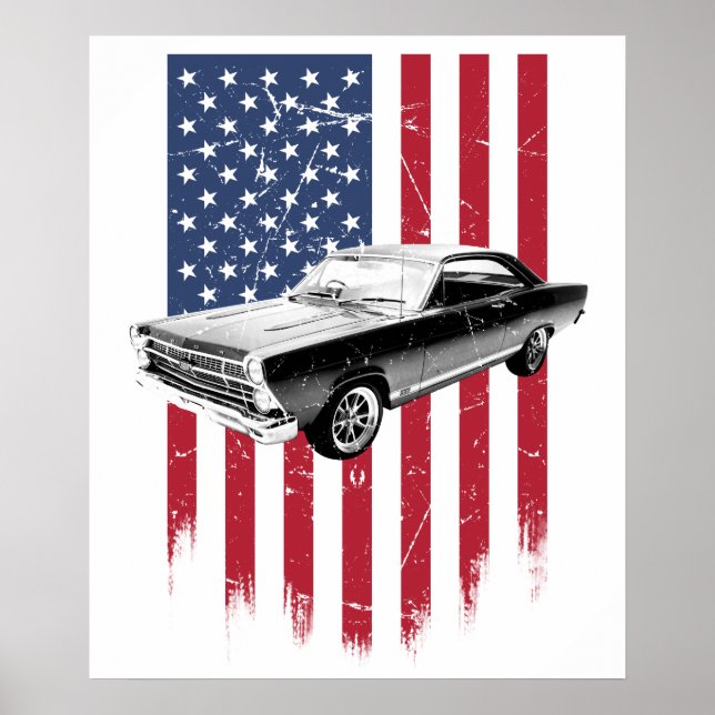 Klassischer Ford Fairlane 1967 Poster (Vorne)