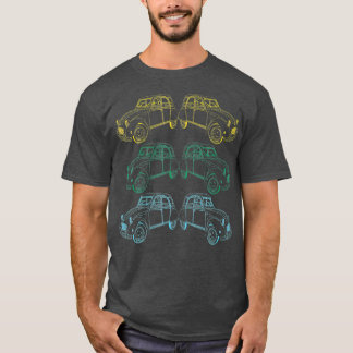 Klassischer französischer Wagen 2CV Retro Vintage  T-Shirt