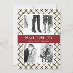 Klassischer Frieden Liebe Freude - Weihnachts-Foto Feiertagskarte