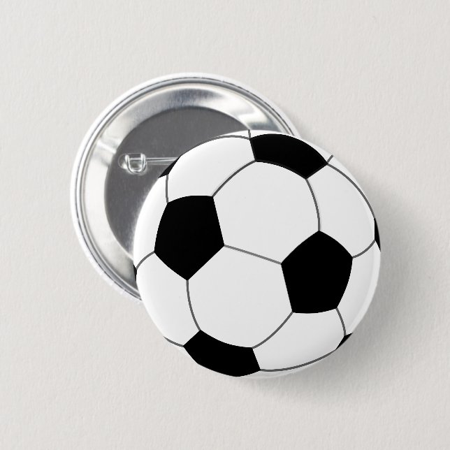 Klassischer Fußball-Soccerball-Anstecker Button (Vorne & Hinten)