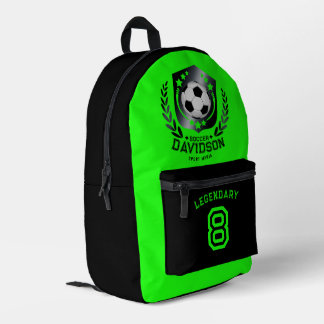 Klassischer Fußballschild | Benutzerdefinierter Te Bedruckter Rucksack