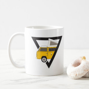 klassischer gelber Dreiecksbus Tasse