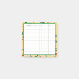 Klassischer gelber und grüner Chinoiserie-Habit-Tr Post-it Klebezettel
