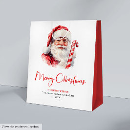 Klassischer gemütlicher Weihnachtsmann Vintage Fro Mittlere Geschenktüte