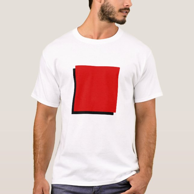 Klassischer geometrischer Bauhaus Roter Platz T-Shirt (Vorderseite)