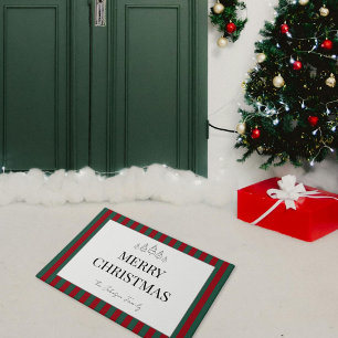 Klassischer gestreifter Weihnachten Fußmatte