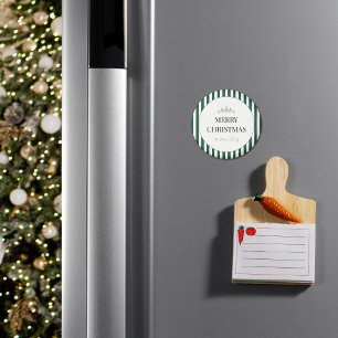 Klassischer gestreifter Weihnachtskreis Magnet