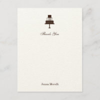 Klassischer gestufter Kuchen Bridal Danke Karte