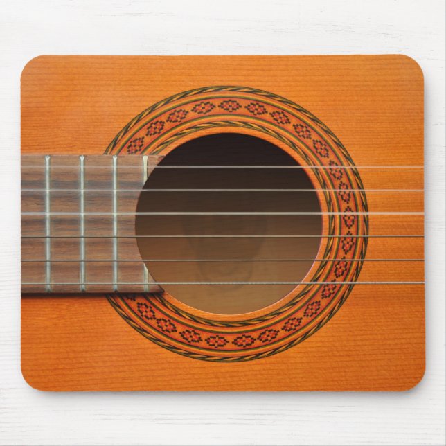Klassischer Gitarrenorange Tan Mousepad (Vorne)