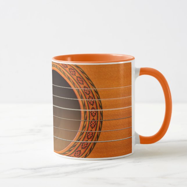 Klassischer Gitarrenorange Tan Tasse (Rechts)
