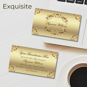 Klassischer goldener verzierter Dekor - Luxuriös u Visitenkarte