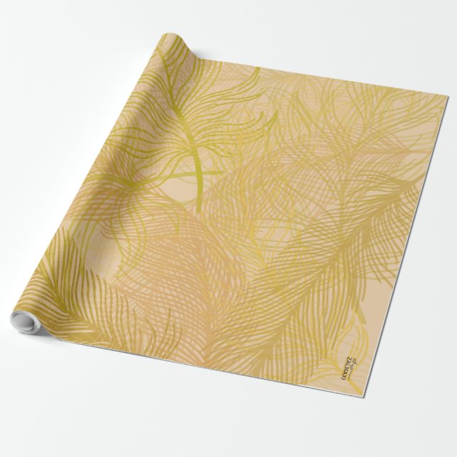 Klassischer Goldregenpferdhintergrund Geschenkpapier (Ungerollt)
