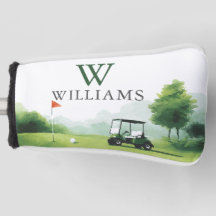 Klassischer Golf Buggy mit individuellem Namen und