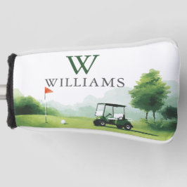 Klassischer Golf Buggy mit individuellem Namen und Headcover