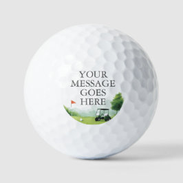 Klassischer Golf Buggy personalisierte Nachricht Golfball