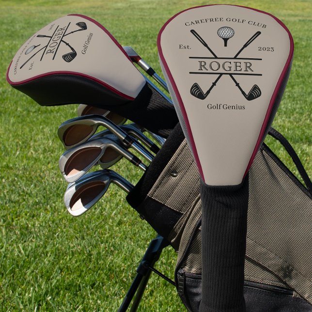 Klassischer Golf Club Burgund Piping Golf Headcover (Von Creator hochgeladen)