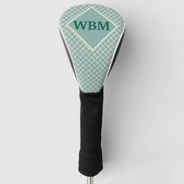 Klassischer Golf Head Cover mit individueller Mono Headcover (Vorderseite)