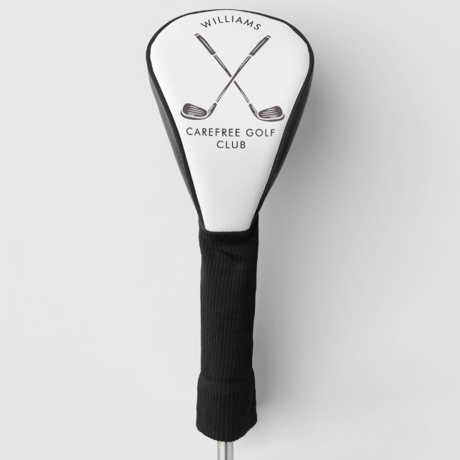 Klassischer Golfclub Name Golf Head Headcover (Vorderseite)