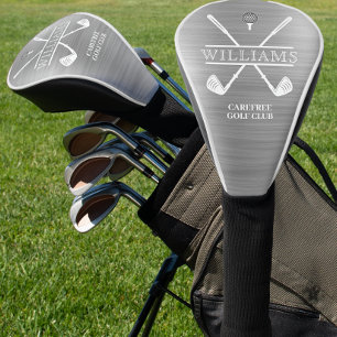Klassischer Golfclub Name Grau Golf Headcover