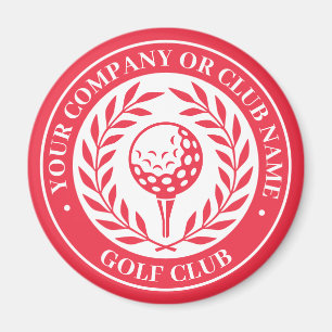 Klassischer Golfmagnet mit individuellem Namen Rot Magnet