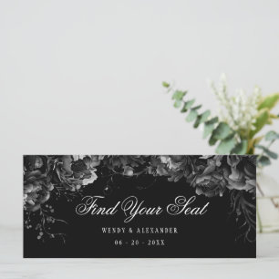 Klassischer Gothic Black Hanging Seating Chart Hea