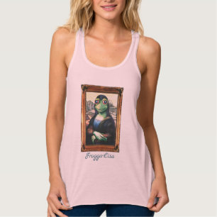 Klassischer grauer Tank Top Mona Lisa Frog