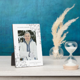 Klassischer Gray Floral Begräbnisdienst Sehr geehr Fotoplatte