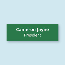 Klassischer Green Name Tag Magnetic Beruflich Titl Namensschild