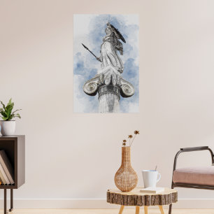 Klassischer griechischer Statue Athene-Fotoabzug – Poster