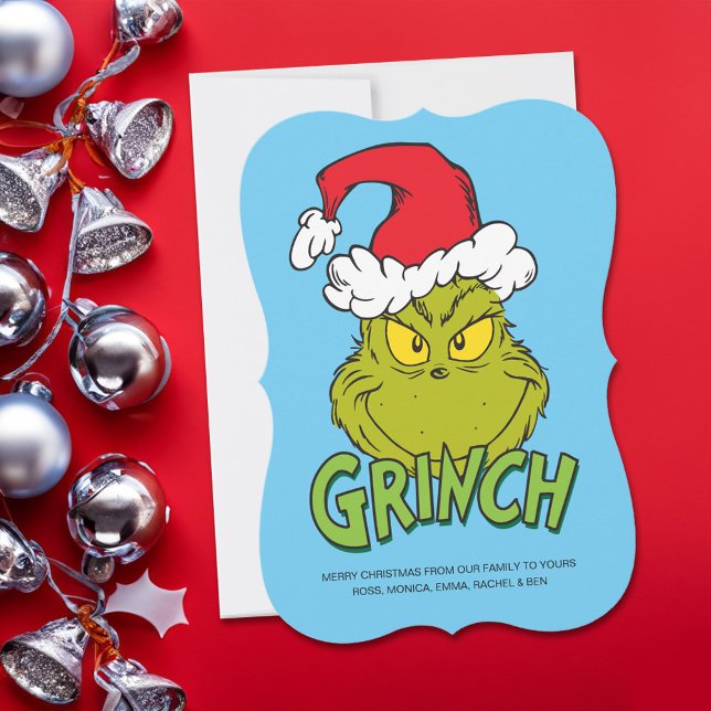 Klassischer Grinch | Böse oder Braver Feiertagskarte (Card on table)