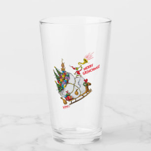 Klassischer Grinch Fröhliche Grinchmas! Glas