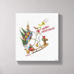 Klassischer Grinch Fröhliche Grinchmas! Leinwanddruck