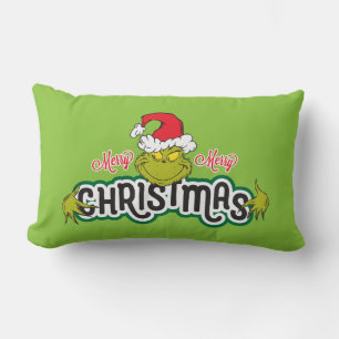 Klassischer Grinch   Fröhliche Weihnachten Lendenkissen