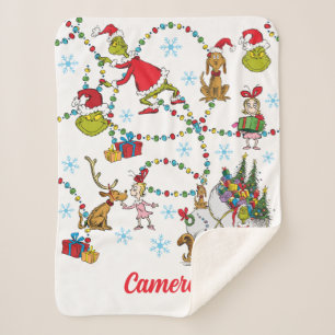 Klassischer Grinch Grinch & Max mit Schlitten Sherpadecke