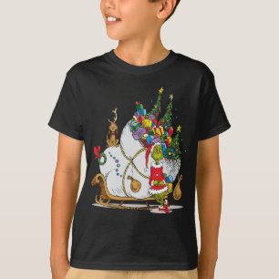 Klassischer Grinch Grinch & Max mit Schlitten T-Shirt