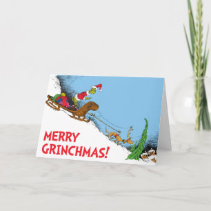 Klassischer Grinch Grinch und Rentier Max Feiertagskarte