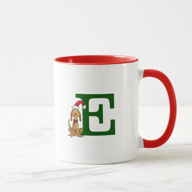 Klassischer Grinch Max | Monogramm E Tasse (Rechts)