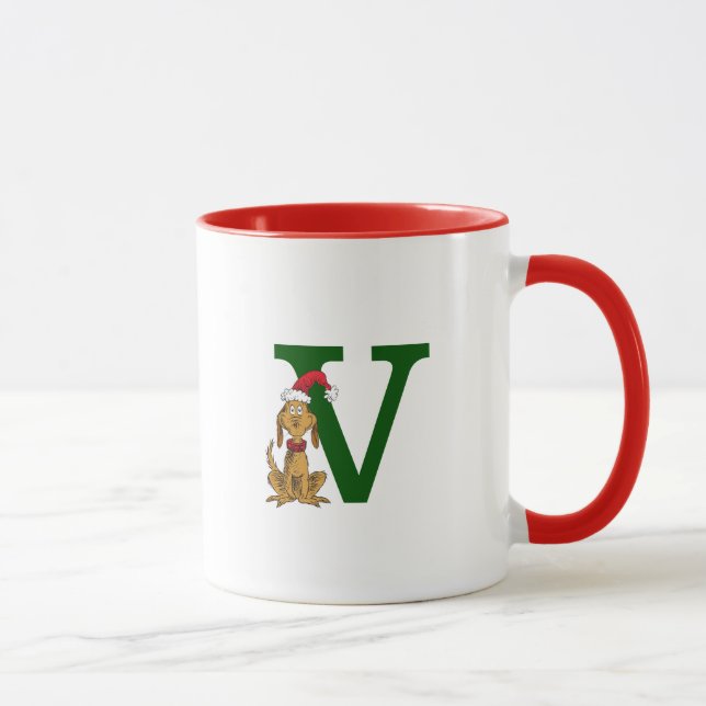 Klassischer Grinch Max | Monogramm V Tasse (Rechts)