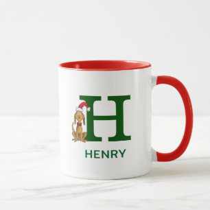 Klassischer Grinch Max   Name & Monogramm H Tasse