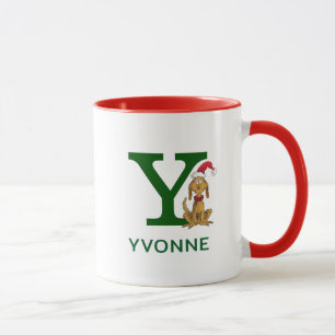 Klassischer Grinch Max Name & Monogramm Y Tasse