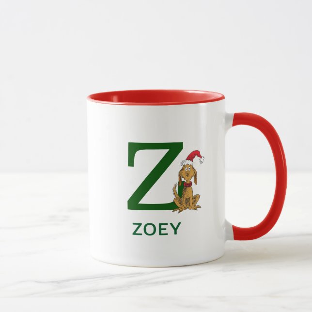 Klassischer Grinch Max | Name & Monogramm Z Tasse (Rechts)