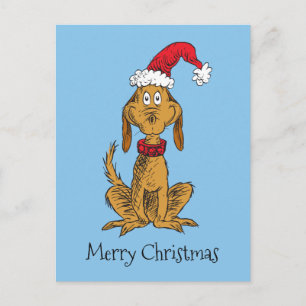 Klassischer Grinch Max - Weihnachtsmannmütze Feiertagspostkarte