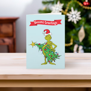 Klassischer Grinch Unartig Feiertagskarte