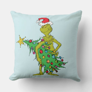 Klassischer Grinch   Unartig Kissen
