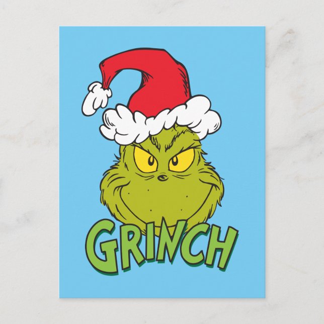 Klassischer Grinch | Unartig oder Nett Feiertagspostkarte (Vorderseite)