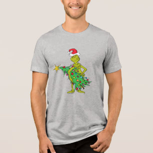 Klassischer Grinch Unartig Tri-Blend Shirt