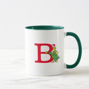 Klassischer Grinch   Ungezogenes Monogramm B Tasse