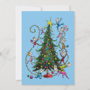 Klassischer Grinch Weihnachtsbaum aus Whoville Feiertagskarte