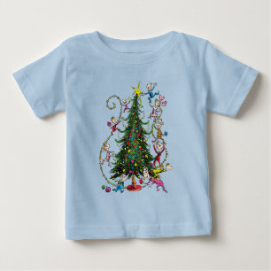 Klassischer Grinch Weihnachtsbaum Baby T-shirt